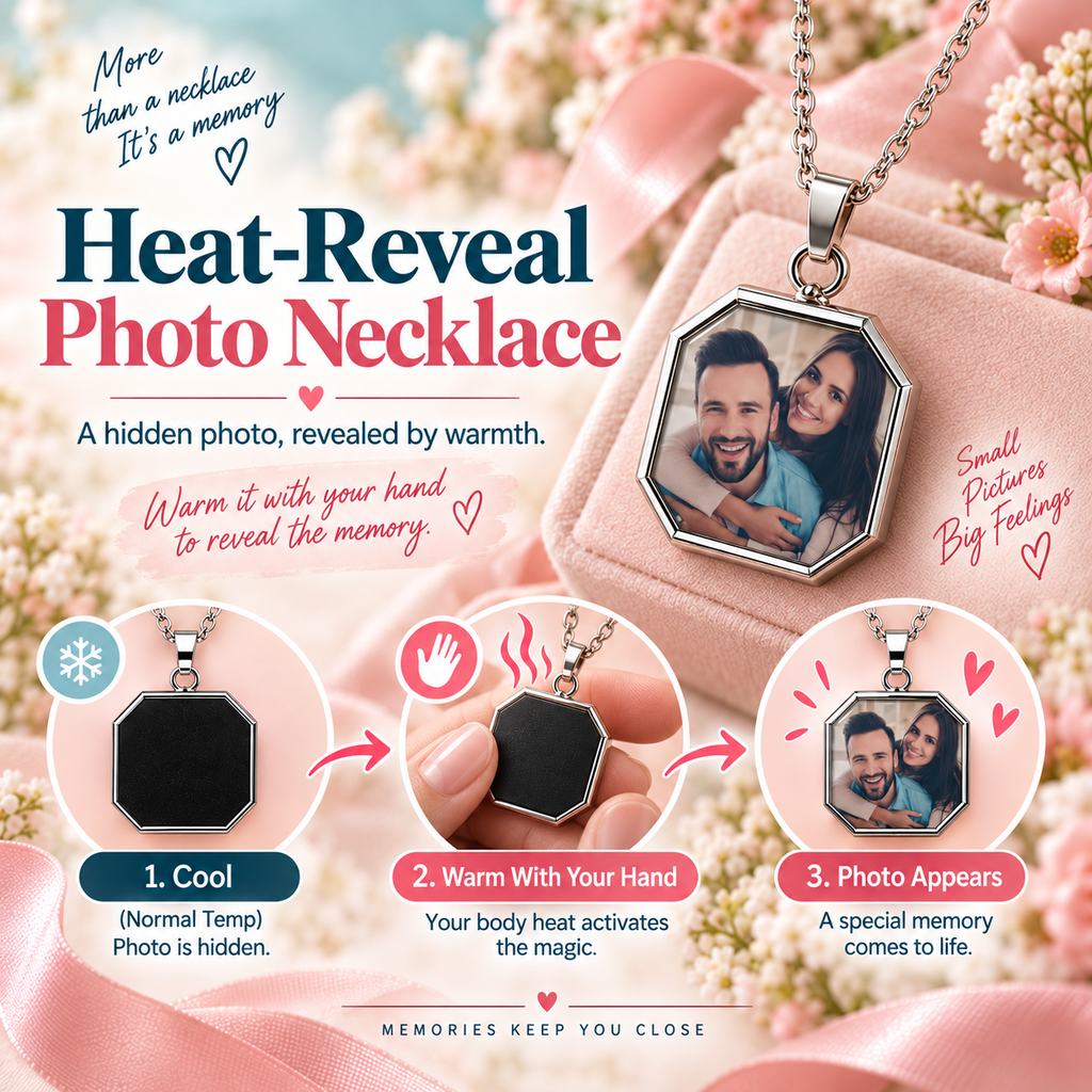 Magic Heat-Reveal Photo Necklace