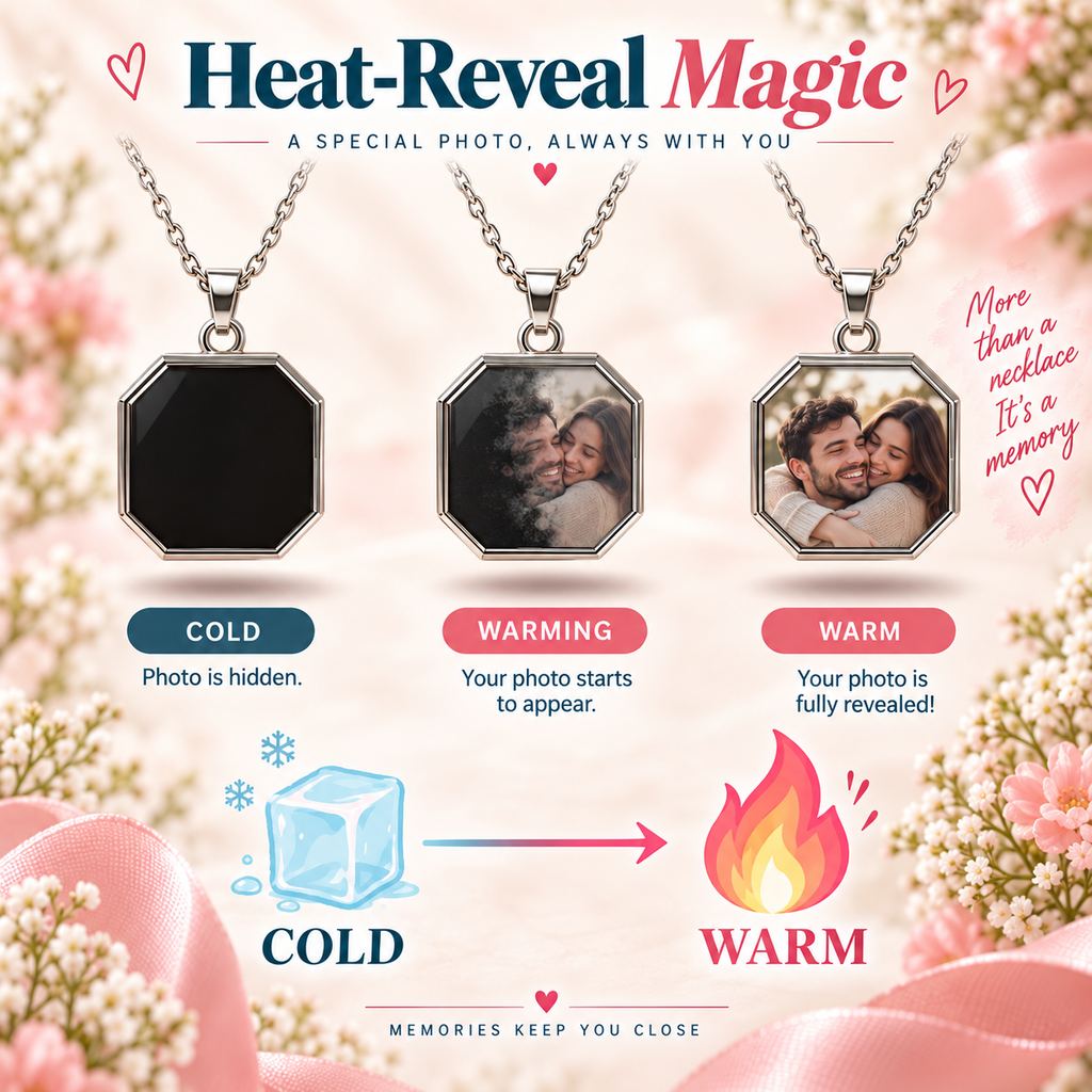 Magic Heat-Reveal Photo Necklace